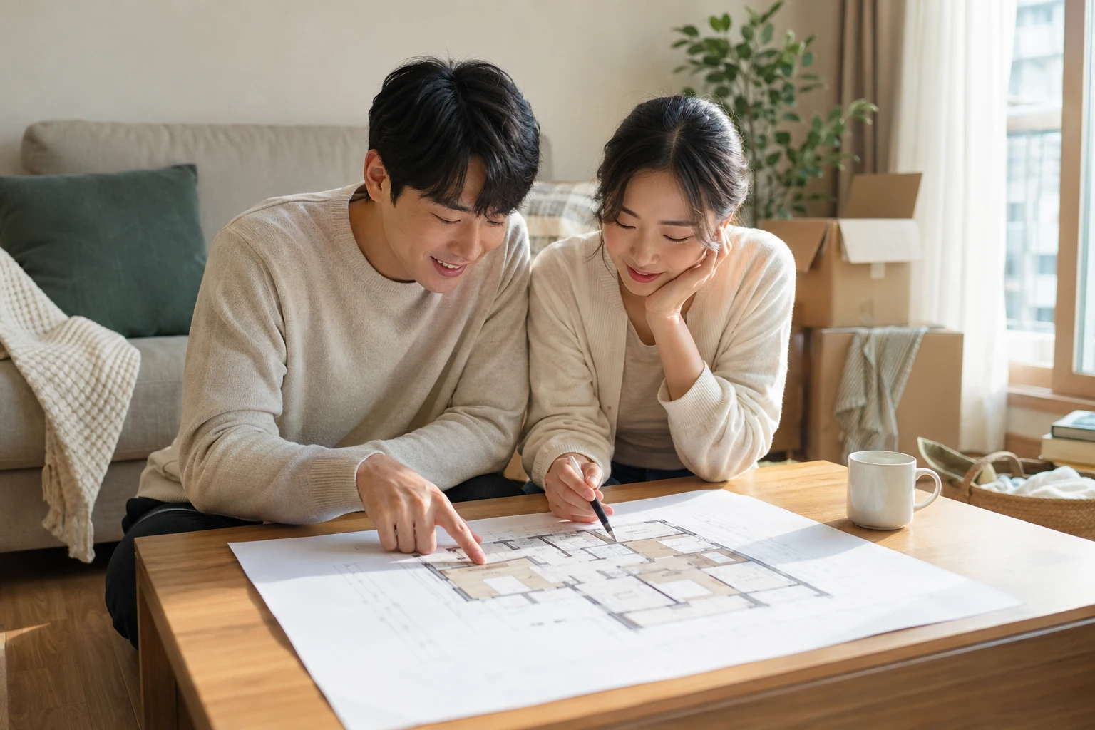 다자녀 특별공급 관련 자료를 점검하는 장면